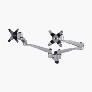 Monitor Mounts MR112 VESA Wall Two Screens Dual Swivel Silver