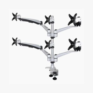 Monitor Mounts MR175 VESA Desktop Spring Lift 6 Screens C-clamp/Grommet