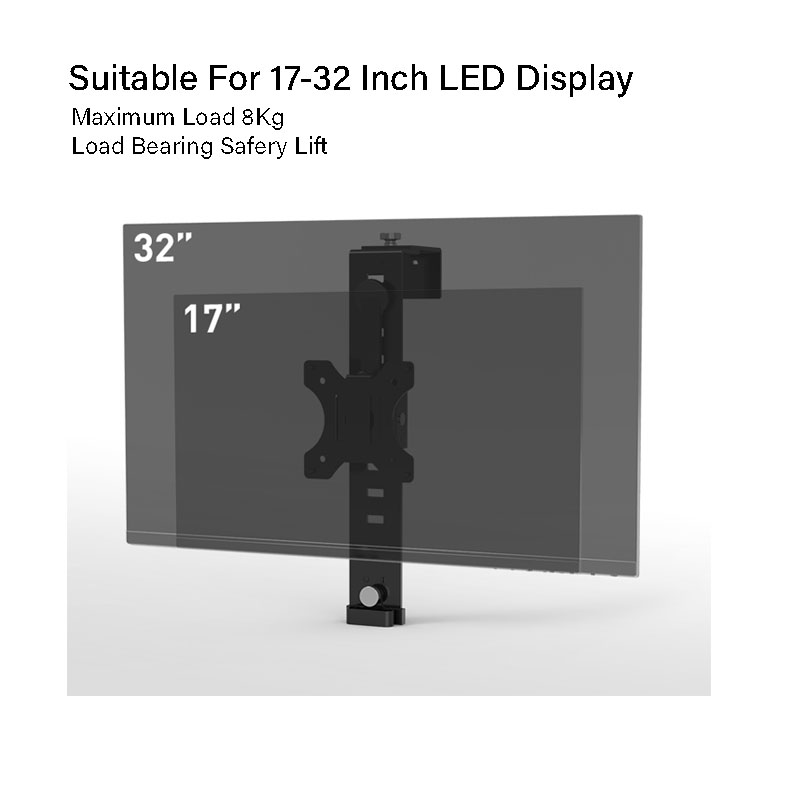 Mount-It! Cubicle Monitor Mount Hanger Attachment, Hanging Height  Adjustable VESA Bracket for a 17 to 32 Screen, Adjustable Hook Supports  up to 17.6